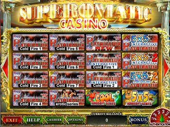 новый суперматик казино для клубов